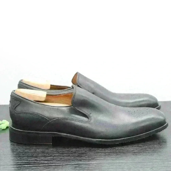 Olivier Sweeney Percotto Men\'s Black Calf Leather Slip On Loafers Shoes Size 8 main image 4